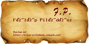 Fülöp Piládész névjegykártya